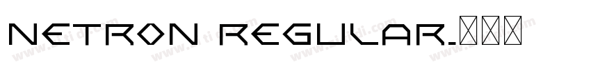 Netron Regular字体转换